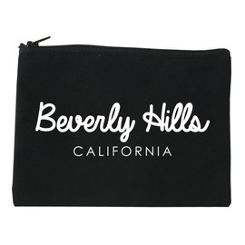 FASHIONISGREAT Beverly Hills California Cosmetic Makeup Bag Black Large