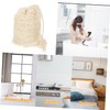 minkissy Pack Soap Saver Cotton Linen Drawstring Closure Exfoliating Quick