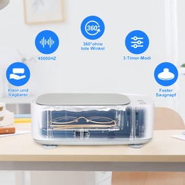 SOARFLY 500 ml Ultrasonic Cleaning Device, 48000 Hz Ultrasonic Cleaning Device Glasses with 3 Time Functions, Ultrasonic Glasses Cleaning Device for Watches, Glasses, Rings