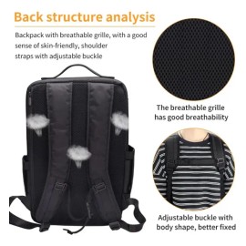 Mochila De Maquillaje Multifuncional Con Bandeja Y Divisores                                                                                          