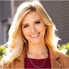 LIFETIME JEWELRY 2.6mm Twisted Box Chain Necklace 24k Gold Plated Women and Men (24 inches, White Gold)