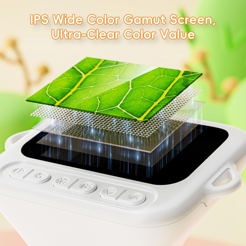 Kids Portable Microscope, Poweful Magnification Digital Handheld Microscope 2.0 Inch