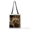 CafePress Yorkie Puppy Polyester Tote Bag 16"x16"