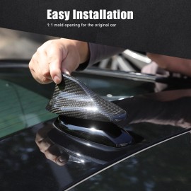 necar2020 Dry Carbon Roof Shark Fin Antenna Cover Protection Cap For Jaguar F Type 2013-24