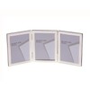 5 x 7-inch Silver Flat Edge TRIPLE PORTRAIT Photo Frames