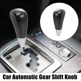 X AUTOHAUX Car Automatic Gear Stick Shift Knob for Toyota RAV4 Corolla Avalon Yaris 4Runner Sienna Camry Tacoma for Lexus ES GS SC RX LS Gray Black Carbon Fiber Pattern
