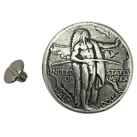 Oregon Trail Half Dollar Screw Back Conchos - 1 1/8"- 4 Pack