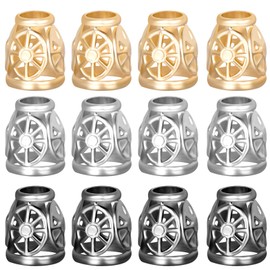 OIIKI 120pcs Conial Cord Lock Metal Rope End Lock, Hollow Bell Rope Fastener End Stopper for Shoelace Hoodies Sweater Backpacks Pants Clothes, Lanyard, DIY Handmade