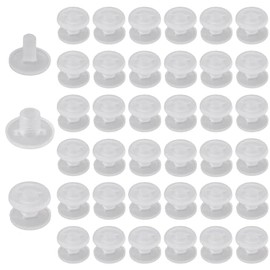 INCREWAY 60pcs Plastic Eyelets, Clear Transparent Binding Chicago Screws for Quick Stapling of Folders, Compartments（M5*10）