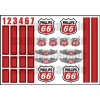 Unbranded PEEL & STICK 1:64 SCALE CUSTOM RACING STRIPES PHILLIPS 66 RED RACING DECALS