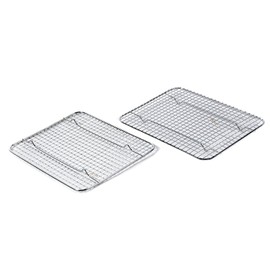 Great Credentials© Heavy-Duty Cooling Rack, Cooling Racks, Wire Pan Grade, Commercial Grade, Oven-Safe, Chrome (8 x 10 Inch)