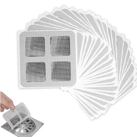 50 Pcs Disposable Shower Drain Hair Catcher， Bathroom Drain Hair Catcher，Mesh Stickers Hair Drainer,Hair Filte for Bathtub/Kitchen Drain/Bathroom