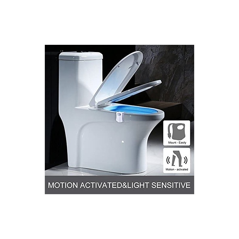 BSASHF 1 Pack Color Changing Toliet Night Light Motion Sensor