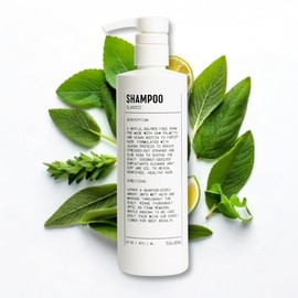 Champú natural para hombres para todo tipo de cabello, champú de limpieza suave e hidratación profunda, vegano, sin sulfatos ni parabenos, aroma clásico, 16 oz.