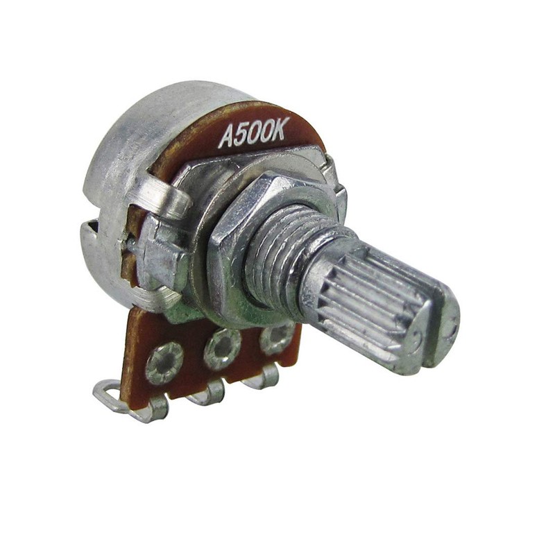 FLEOR A500K+B500K Small Guitar Pot, 18 Spline Short Split Shaft