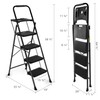 4-Step Ladder with Tool Platform, Wide Anti-Slip Platform & Thick