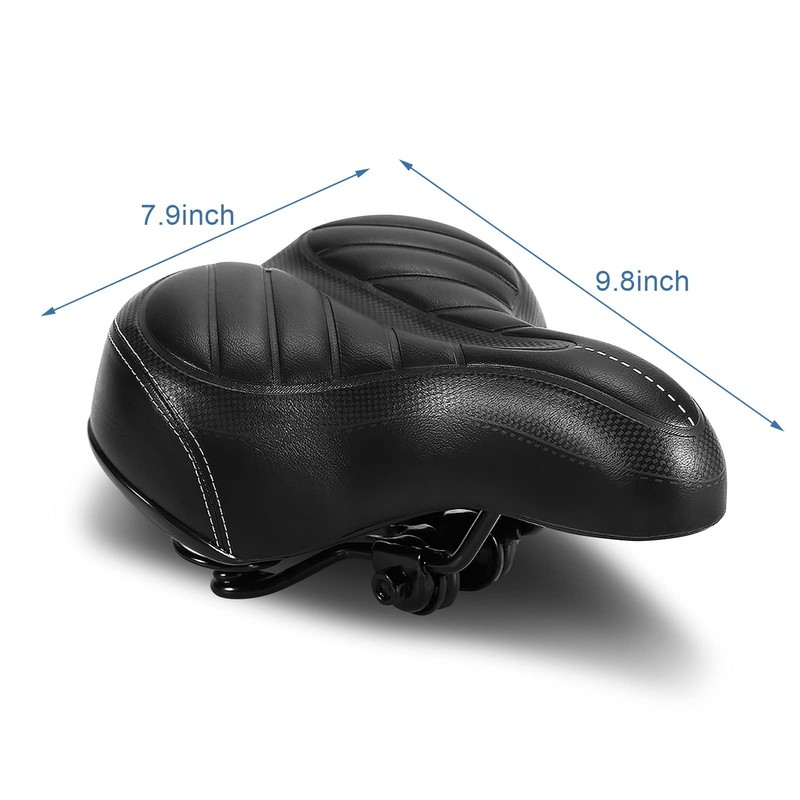 Comfortable Bicycle Saddle, Ergonomic Gel Saddle with Double Suspension Ball