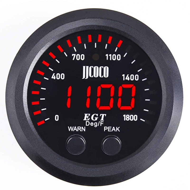 ZHSYMX Exhaust Gas Temperature EGT Gauge Kit 2‑1/16in 52mm Ultra