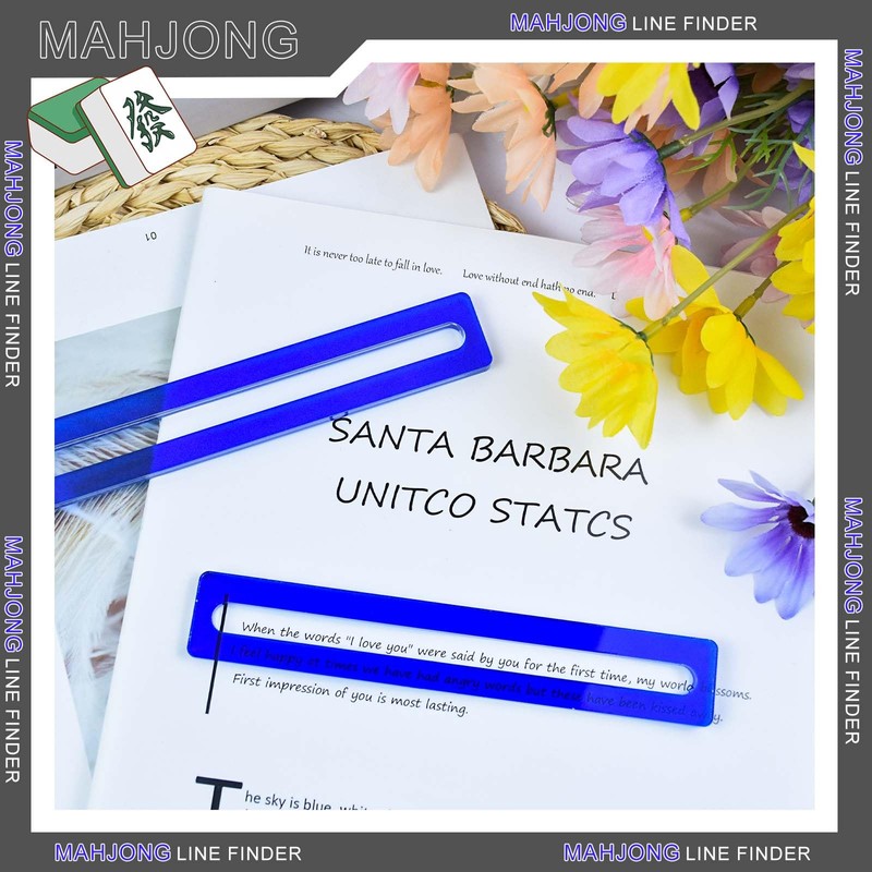 2Pcs Mahjong Line Finder, Mahjong Card Line Guide Bright Acrylic