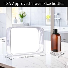 Decorniqu Travel Bottles for Toiletries 4pcs 3.4oz TSA Approved Travel Size Containers Travel Essentials Leakproof Travel Shampoo and Conditioner Bottles Empty Plastic Squeeze Bottles with Flip Cap