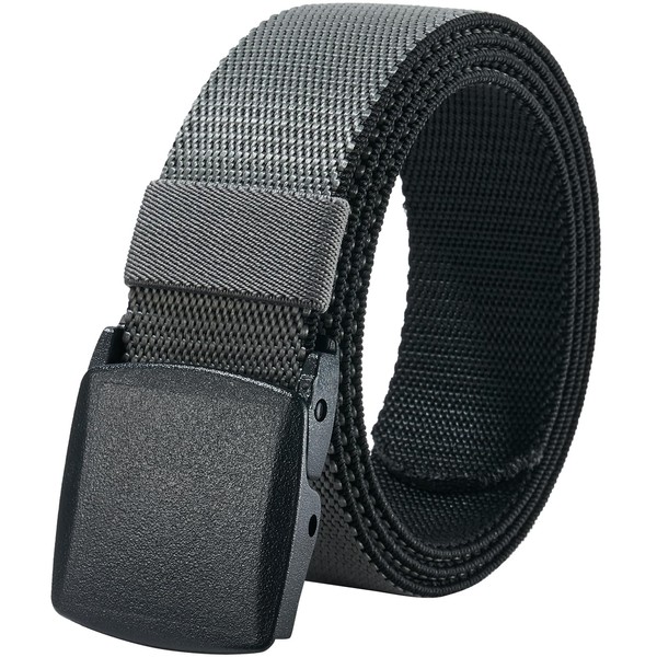 LionVII Men's Elastic Stretch Belt, 2-in-1 Reversible Web Belt with