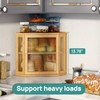 viewcare Corner Bread Box for Kitchen Counter, Bamboo Wood Large