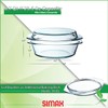 Simax Casserole Dish With Lid, 24 Ounce Round Glass Cookware,