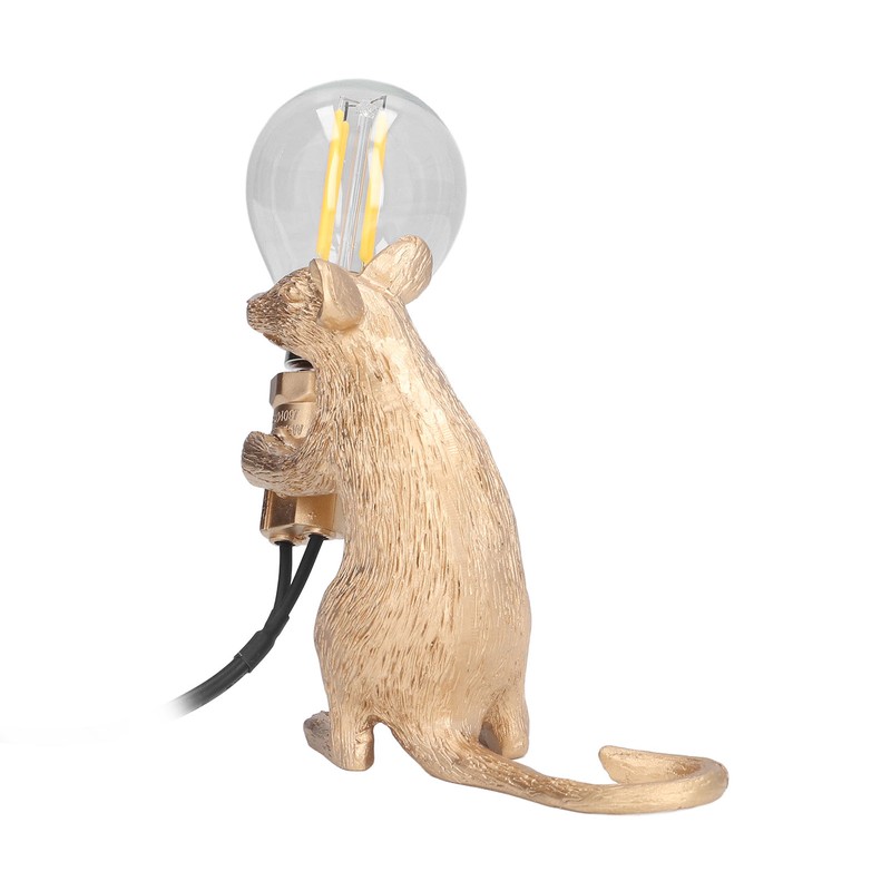 Modern Resin Mouse Lamp E12 Creative Desktop Decoration Animal Lamp