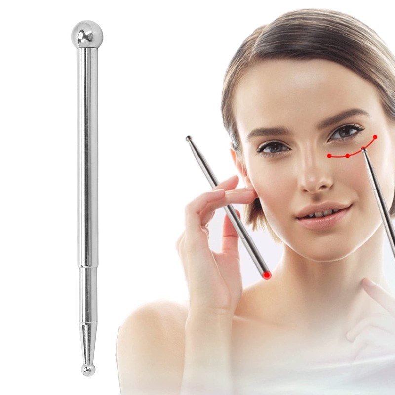 Trigger Point Massage Pen, Acupressure Bar Pain Silver Deep Tissue
