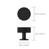 Amerdeco 10 Pack Matte Black Kitchen Cabinet Knobs - Dresser