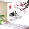 YISUMEI Japanese Decoration Tapestry Fuji Tapestry for Bedroom Aesthetic Red