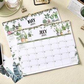 2025 Calendar - 2025 Wall Calendar, Jan. 2025 - Dec. 2025, 12-Month Calendar, 15" x 11.5", Twin-Wire Binding + Hanging Hook + Thick Paper + Unruled Blocks with Julian Dates - Plants