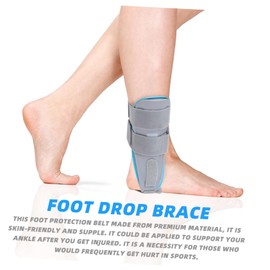 Healeved 1pc Foot Drop Orthosis Ankle Support Brace for Improved Gait Comfortable and Breathable Design for Rehabilitation and Injury for Men and Women