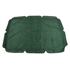 Swing Top Cover Replacement, 600D Coated Oxford Cloth Patio Swing Top Cover Waterproof Replacement Swing Seat Cover Canopy for Swing Seat 3/2 Seater Garden Hammock Cover (Dark Green)