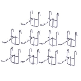 Hohopeti 10pcs Metal Display Hooks for Supermarket Shelves Sturdy Merchandise Hangers for Wall Easy Installation for Efficient Product Display