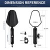 DREAMIZER Adventure Motorcycle Mirrors Black M8 M10 Foldable Motorcycle Rearview