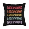 Lock Picking Throw Pillow