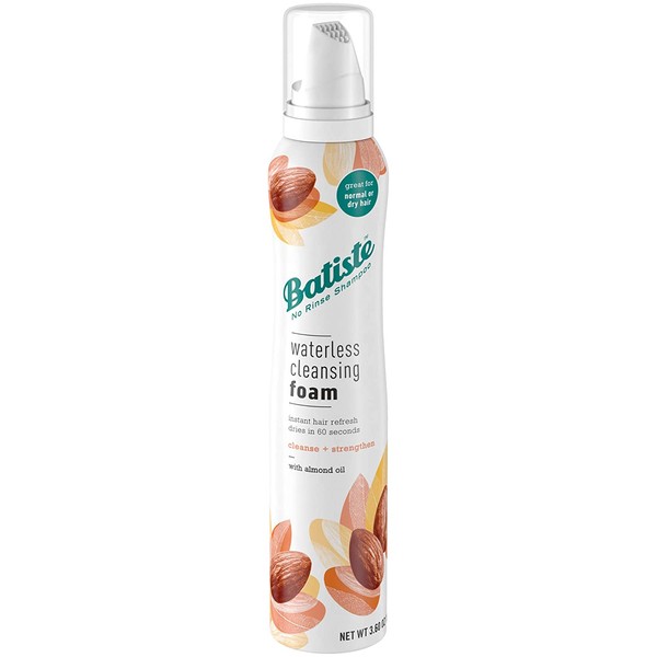 Batiste Waterless Cleansing Foam Cleanse and Strengthen with Almond Oil, 3.60 OZ