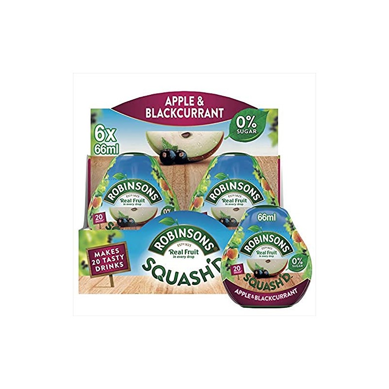 Robinsons SQUASH'D, 0 Percent Sugar, Real Fruit Squash, Low Calorie,