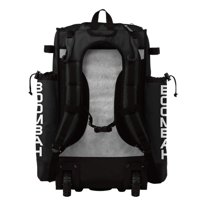 Boombah Superpack Hybrid Rolling Bat Bag - Crusher Black/Gray/White -