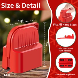 Kayxexc Christmas Wrapping Paper Cutter - 2 Pack, Straight & Neat Paper Roll Cutter For Gift Wrapping, Birthday Holiday Wrapping Supplies, Smooth Cutting Tool For Wrapping Paper Rolls，Tinfoil & Kraft