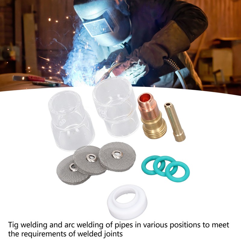 11Pcs Welding Gun Accessories Tig Welding Torch Glass Cup Collet