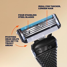 Dollar Shave Club | The Member Exclusive Shave Set | 4 Swift Rinse Refill Cartridges, 1 Handle (Black), 1 Shave Butter 3 ounce, 1 Razor Cover