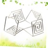 jojofuny 40pcs Square Memo Holders with Base Elegant Table Number