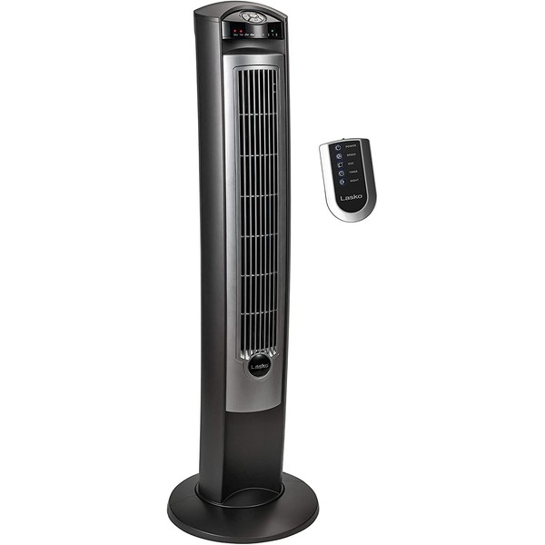 Lasko Oscillating Tower Fan with Remote, Quiet Floor Fans for