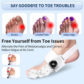 Bunion Corrector for Women & Men Big Toe, Bunion Relief Kit with Toe Separators and Big toe Separator - Adjustable Universal Size Bunion Splint, Big Toes Brace for Bunions Correction, bunion Fix with Soft Silicone Pad(1PCS) (1PCS)