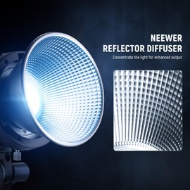 NEEWER Reflector Diffuser for MS60C MS60B MS150B Mini LED Video Light, Lamp Shade Dish for Wider and Even Photography Lighting Control Photo Studio Portrait Video Recording, RD14Mini