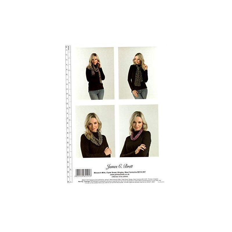 James C Brett Pattern JB652 Zodiac Ladder Yarn