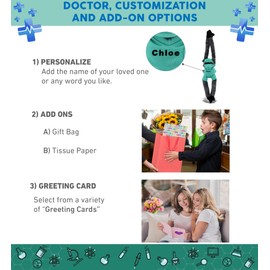 DolliBu Black Bear Doctor Plush Toy - Super Soft Black Bear with Long Arms Doctor Stuffed Animal Dress Up with Scrub Uniform and Cap Outfit - Gift with Personalization - 21 Inch