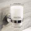 Puloita Wall-Mounted Toothbrush Holder with Frosted Glass Cup Set for